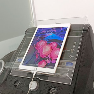 跑步机专用IPAD支架，亚克力平板电脑展架，卡扣式手机支架 透明