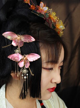 清风女公子汉服发簪发夹步摇流苏