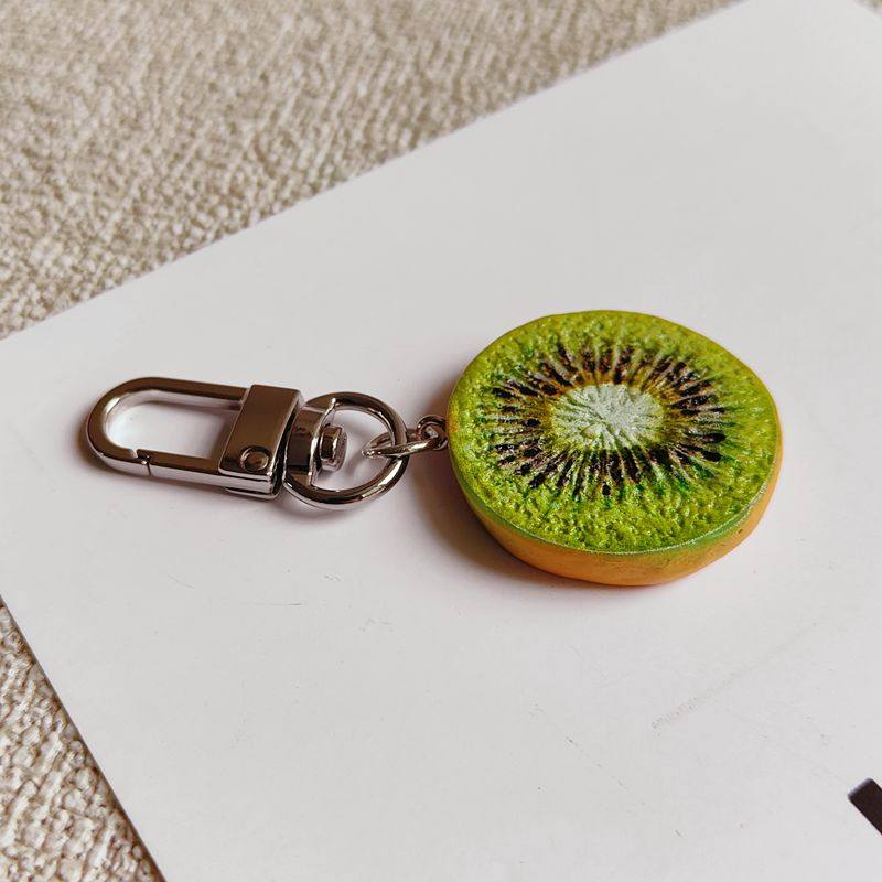 原创手作 弥猴桃钥匙扣男女包包挂件仿真食物奇异果手工挂饰包邮