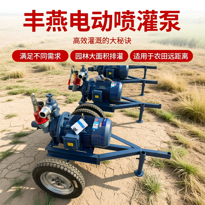 青岛丰燕电动喷灌泵大流量水泵离心高压大功率高杨程抽水机增压泵
