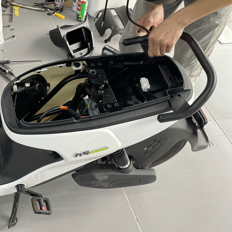 现货九号电动车C40/C65lite/C90尾箱货架改装支架延长后备箱加粗