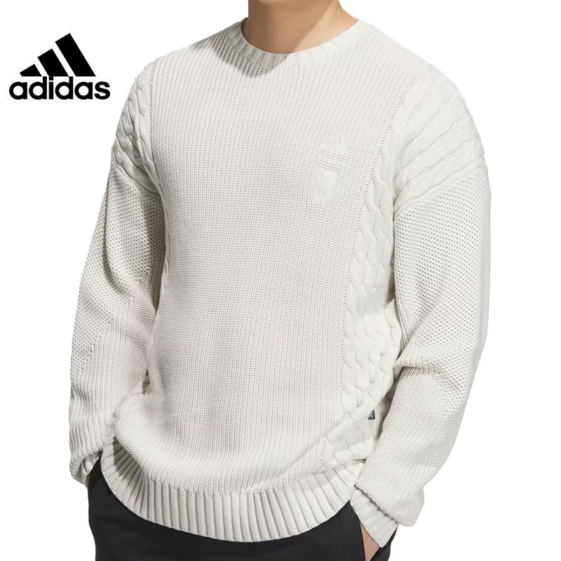 Adidas阿迪达斯男子针织圆领毛衣