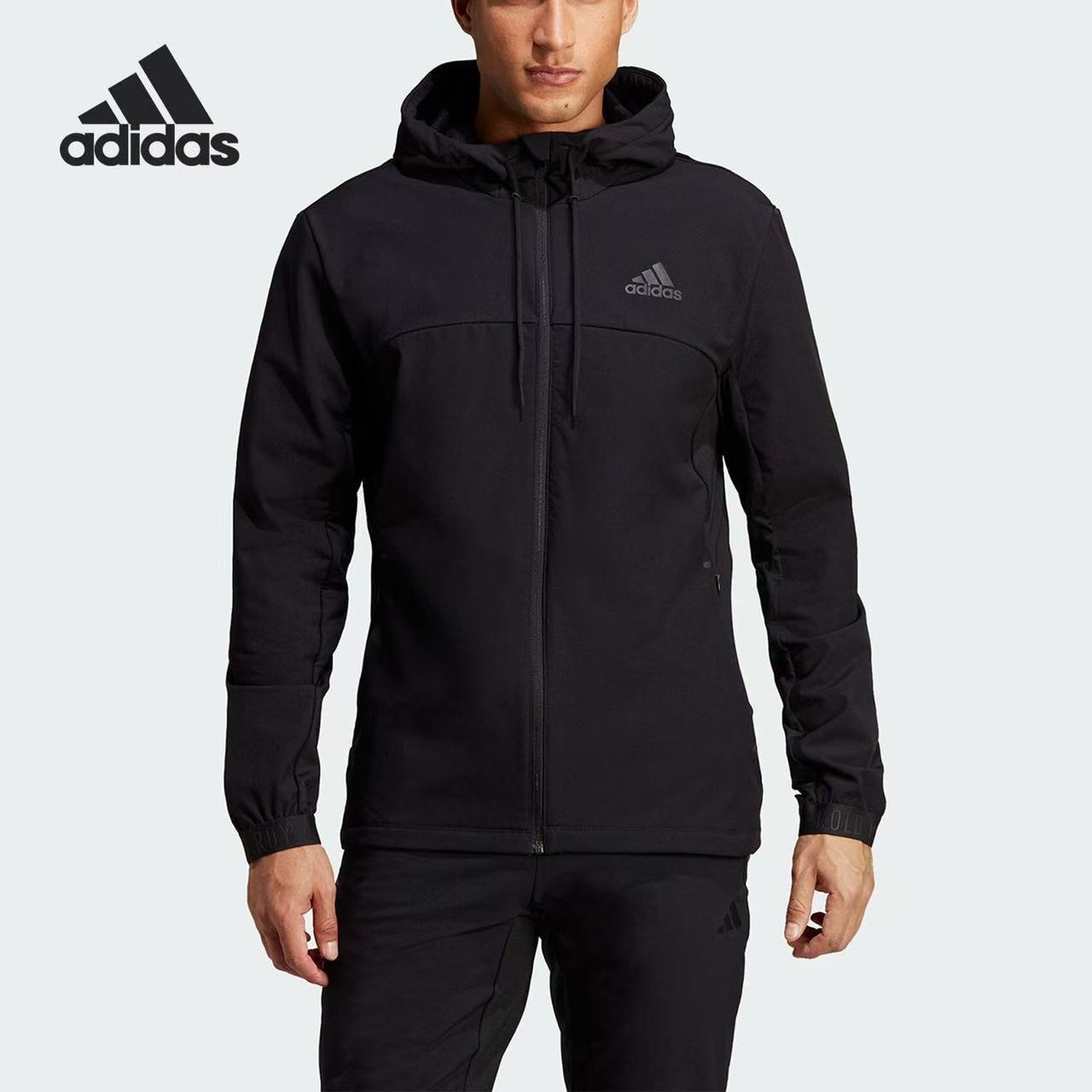 阿迪达斯男子连帽保暖运动外套