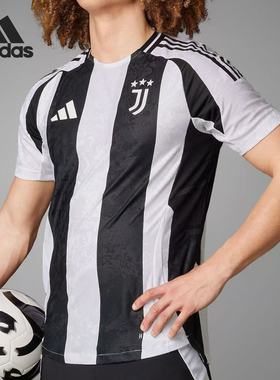 Adidas阿迪达斯JUVE H JSY AU男子球员版足球运动短袖T恤 IT6056