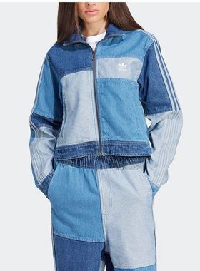 Adidas阿迪达斯KSENIA TRACKTOP女子时尚运动休闲牛仔外套IU2464