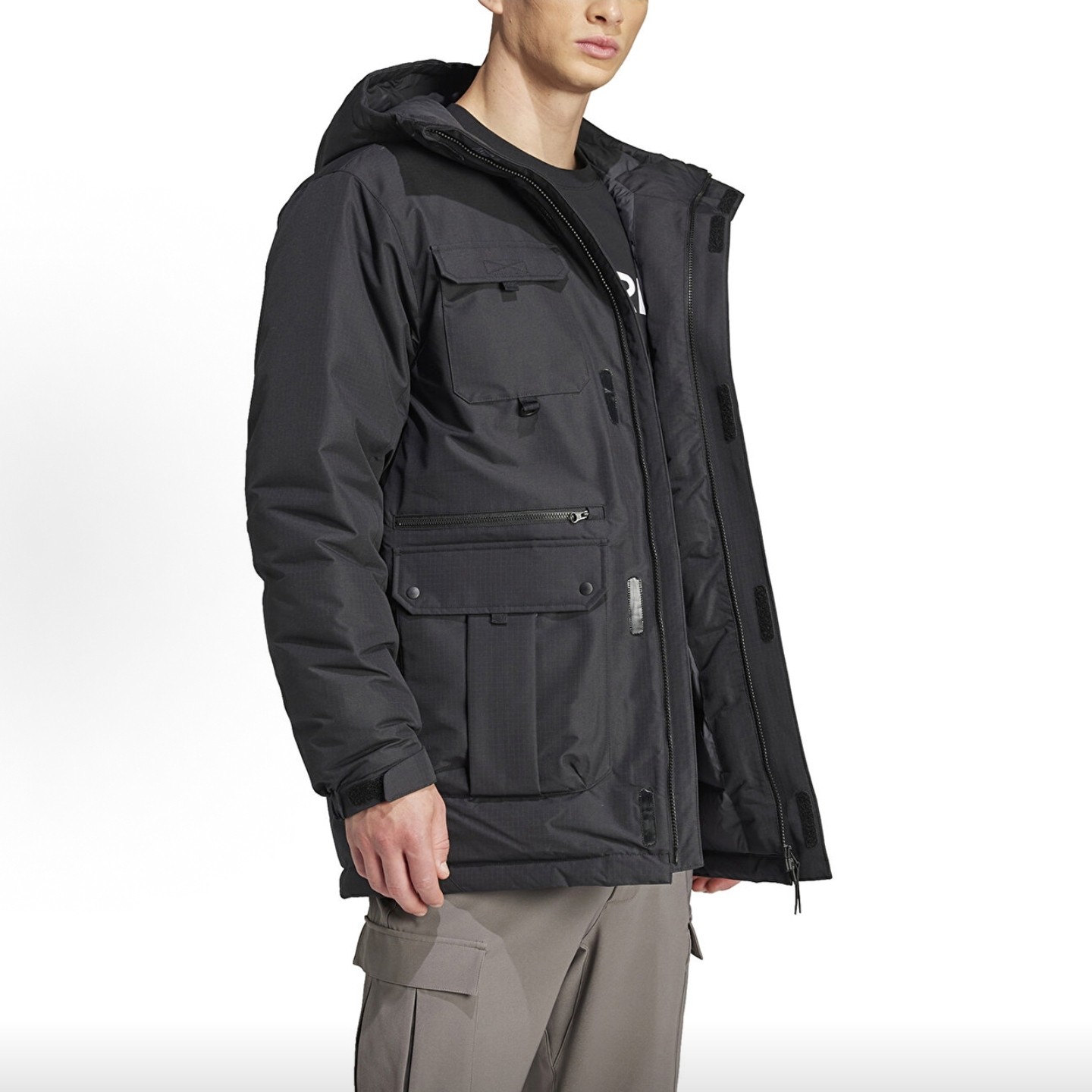 Adidas阿迪达斯XPL GD PARKA男子冬季保暖运动连帽羽绒服 IX7935