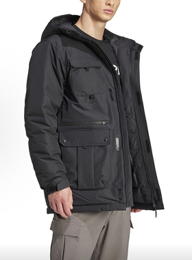 Adidas阿迪达斯XPL GD PARKA男子冬季保暖运动连帽羽绒服 IX7935