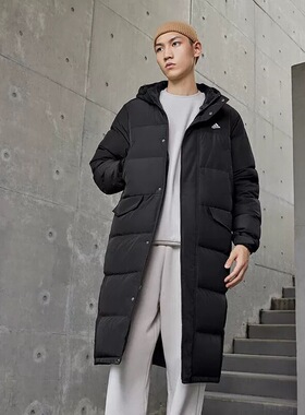 Adidas阿迪达斯LONG DOWN JKT男女户外连帽保暖休闲羽绒服KF6748
