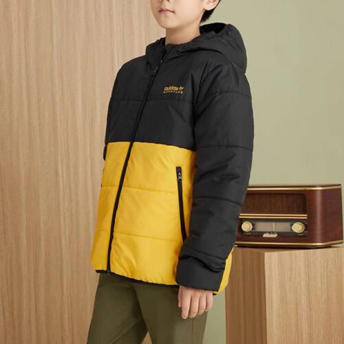 阿迪达斯青少年连帽运动棉服