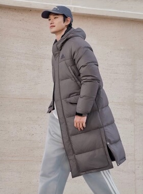 Adidas阿迪达斯V L DOWN PARKA男女款冬季长款运动羽绒服 KF6746