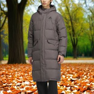 Adidas阿迪达斯V L DOWN PARKA男款冬季长款连帽保暖羽绒服JW6741