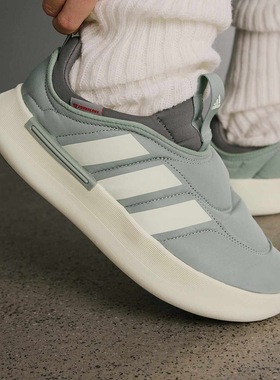 Adidas阿迪达斯ADIPUFF秋冬经典休闲运动耐磨保暖缓震棉鞋KJ3995