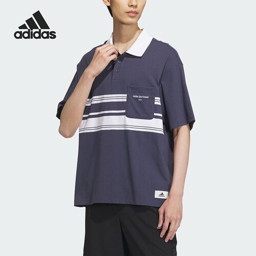 阿迪达斯男夏季透气运动POLO衫