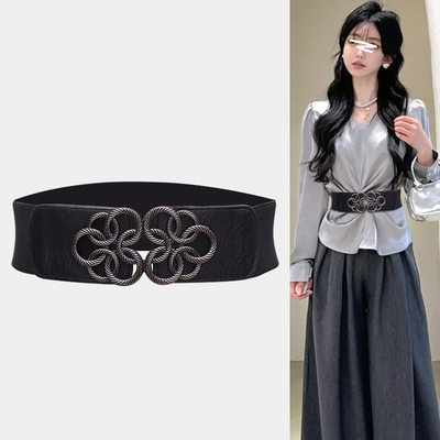 伊莉蔻女复古松紧弹力腰封