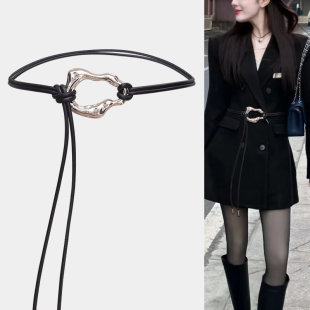 秋冬腰绳 大衣羽绒服2025新款 长腰带女细装 饰连衣裙配裙子毛衣西装