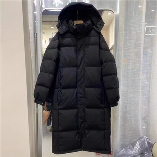 中戏羽绒服男女情侣长款过膝加厚冬季202590白鸭绒保暖通勤防寒