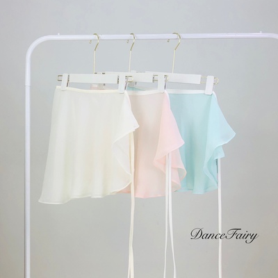 DanceFairy芭蕾裙进口系列基训一片弹力系带短舞蹈纱裙Slownov版
