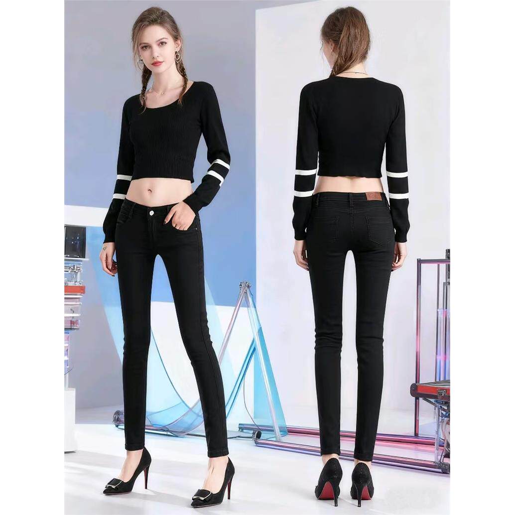 womenclothes黑色低腰弹