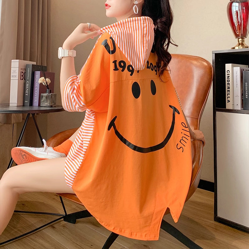 womenclothes条纹连帽短