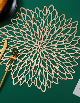 PVC placemat hibiscus flower table mat non-slip insulation