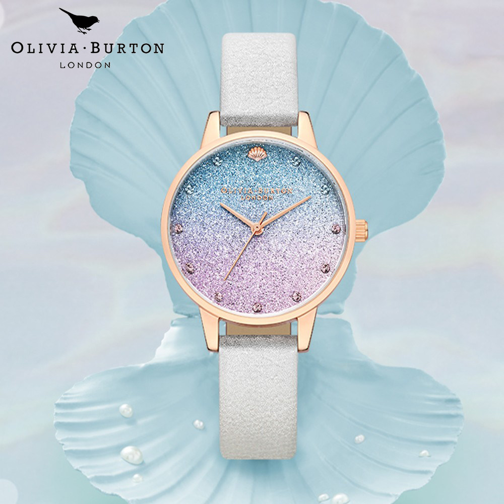 OliviaBurton施华洛钻满天星空贝壳珍珠美人鱼渐变女OB手表女礼物