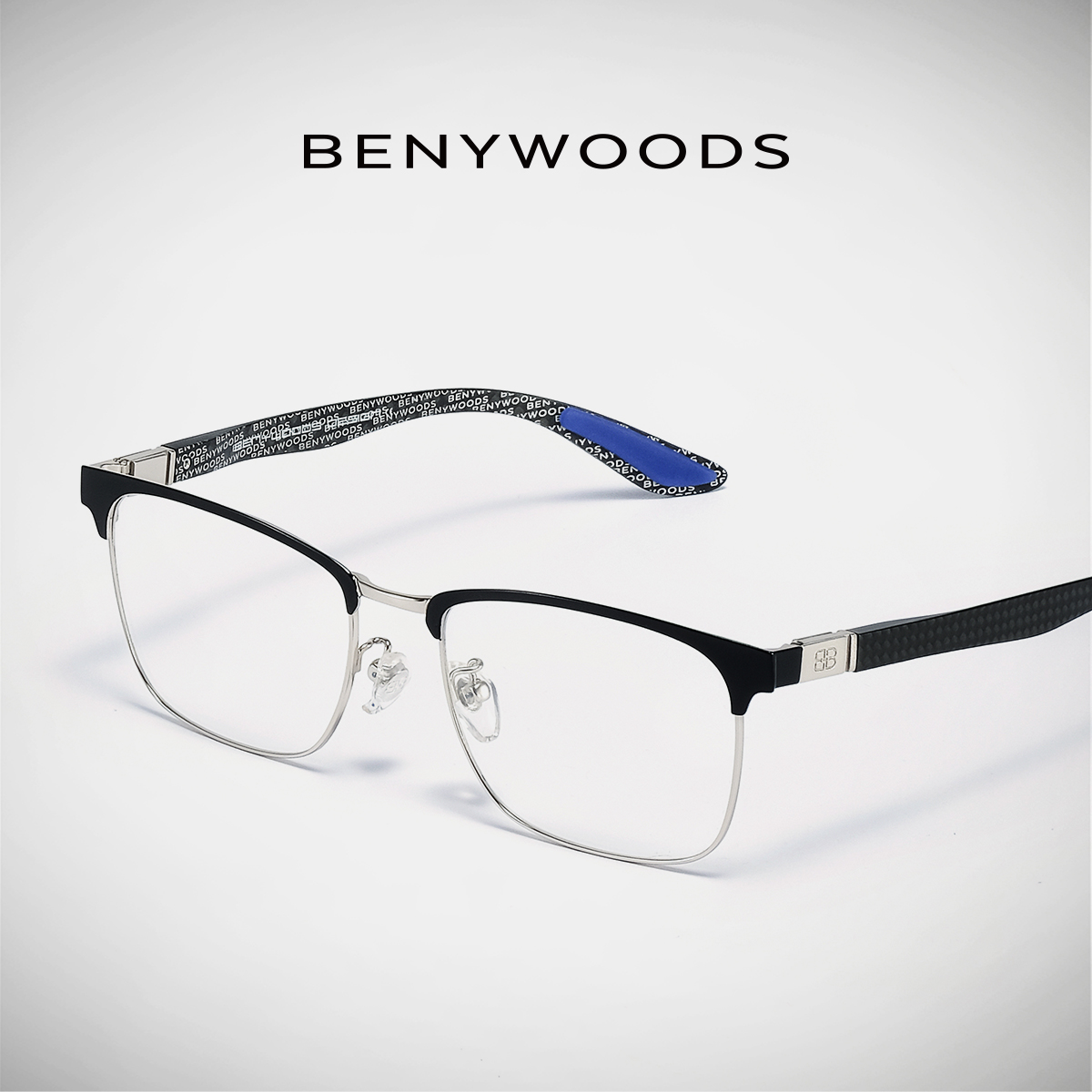 德国BENYWOODS碳纤维眼镜框男款超轻运动眼镜可配近视镜片镜架