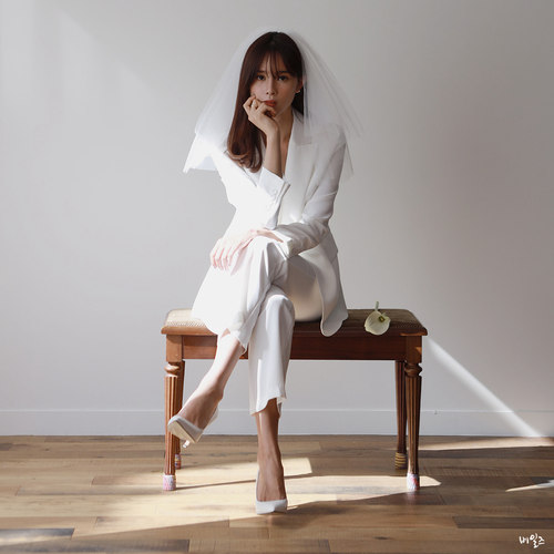 网红超仙复古蓬蓬儿娘新娘登纱领