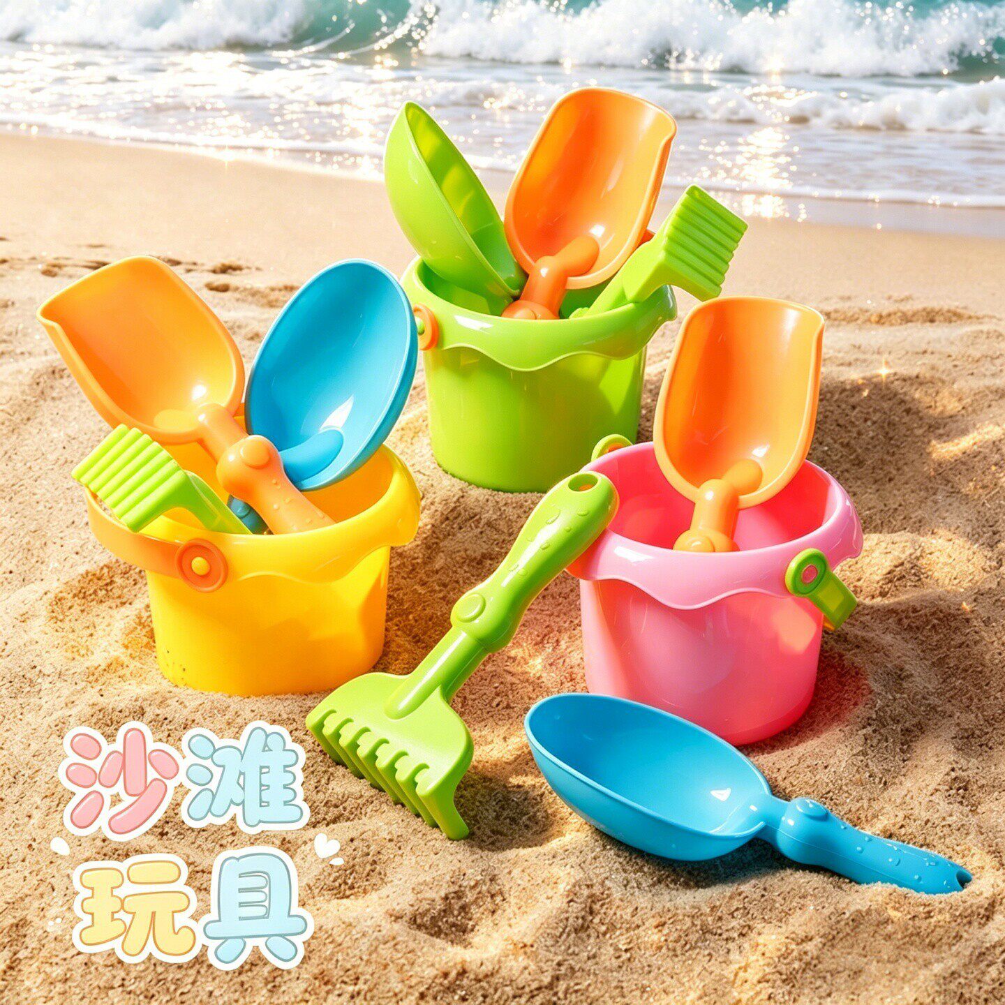 沙滩儿童玩具玩雪玩沙套装宝宝挖沙挖土工具铲子海边沙地玩水沙子