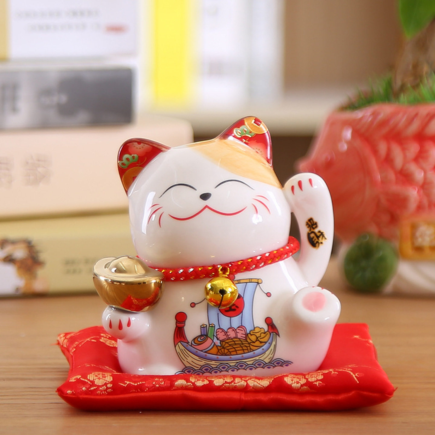 招财猫存钱罐日式创意小摆件陶瓷迷你店铺开业收银台可爱生日礼物