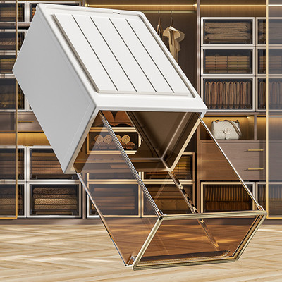 收纳箱抽屉式塑料家用衣服透明衣柜收纳盒衣物储物整理大容量超大