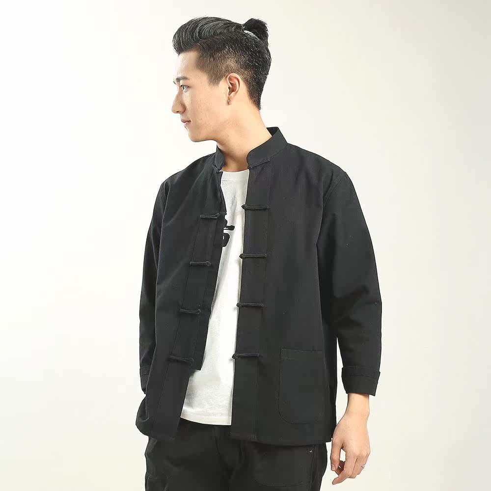 中式外套男士青年中国风外套华服秋季民国复古风汉服日常男装唐服|msdalam kategori Pakaian Lelaki, pakaian kebangsaan - dari Buy2taobao.com untuk memberikan perkhidmatan ejen Taobao profesional membeli