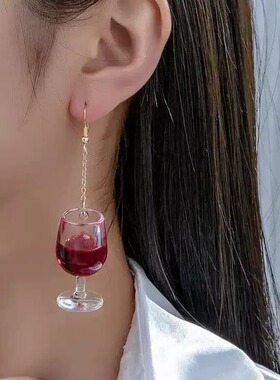 街拍迷你性感杯子耳环个