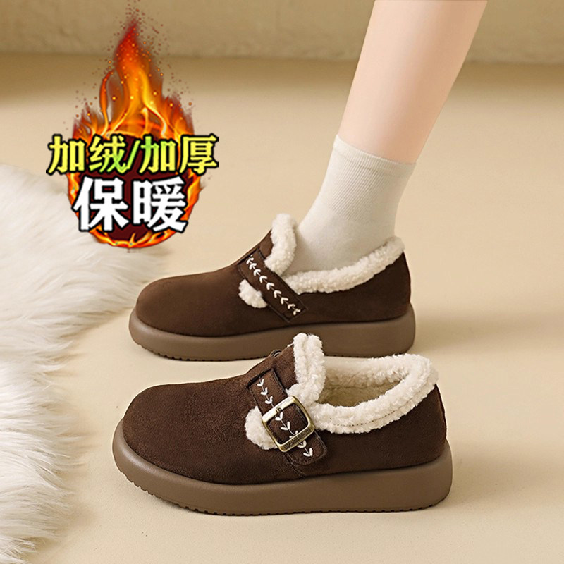 厚底棉鞋女加绒加厚雪地靴外穿2025年冬季孕妇防滑保暖毛毛勃肯鞋,女鞋,棉鞋,淘宝优惠券,粉丝福利购,淘宝优惠卷