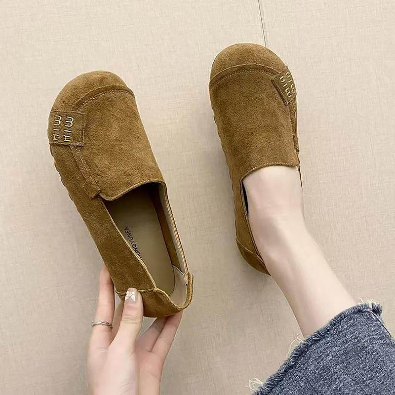 真皮豆豆鞋女春季轻便防滑平底单鞋舒适软底百搭不累脚孕妇勃肯鞋,女鞋,乐福鞋（豆豆鞋）,淘宝优惠券,粉丝福利购,淘宝优惠卷