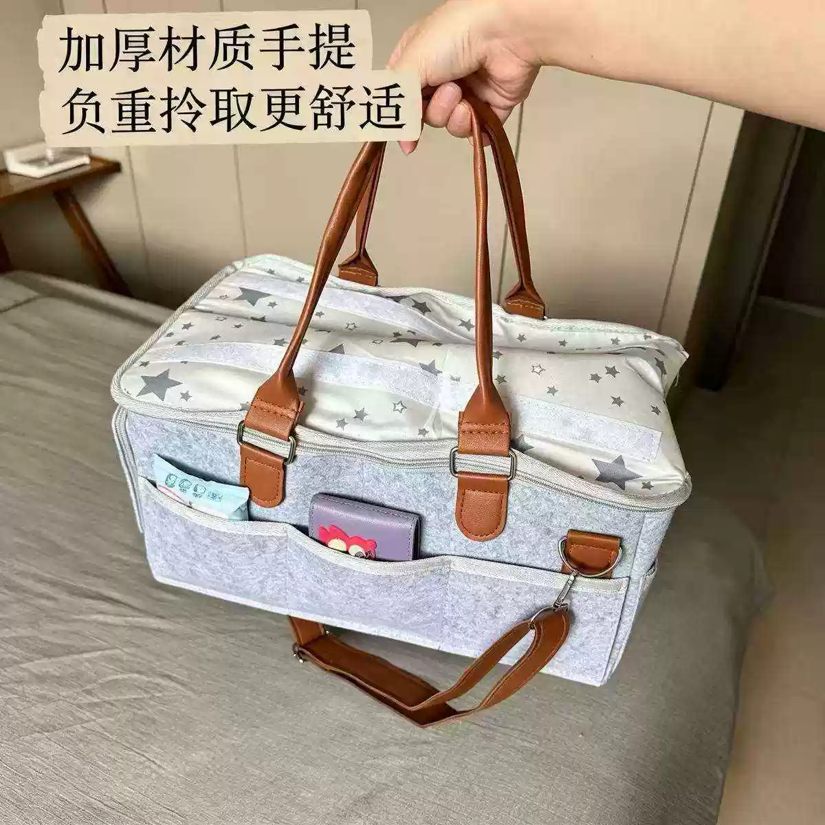 带盖防尘！孕妇入院待产收纳包