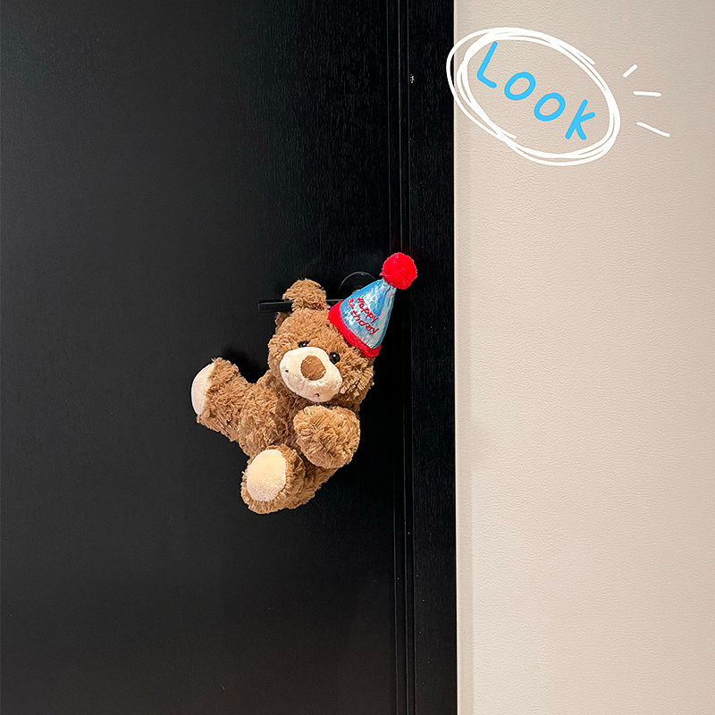 可爱小棕熊门把手装饰防撞贴毛绒玩偶开门防撞公仔家居装饰挂饰,收纳整理,桌脚垫,淘宝优惠券,粉丝福利购,淘宝优惠卷