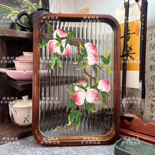 掐丝珐琅diy手工材料包景泰蓝手工diy材料团建礼物｜桃运连连