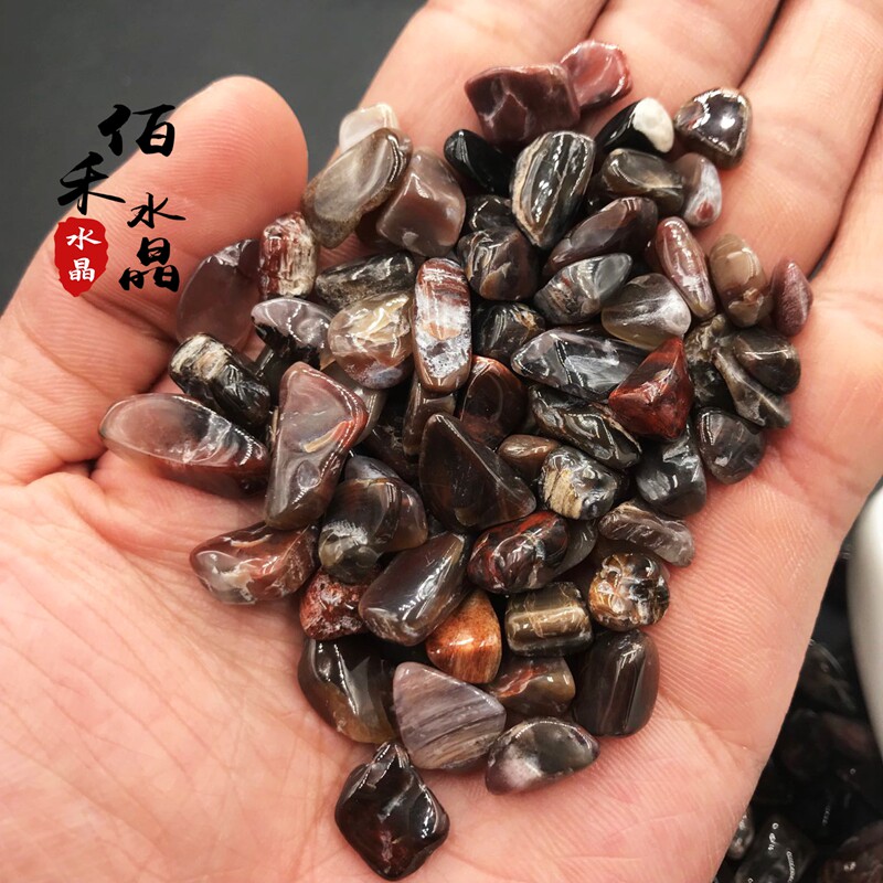 천연 나무 석화 자갈 장식품 나무 옥 크리스탈 원시 돌 작은 입자 수조 꽃 냄비 조경 돌