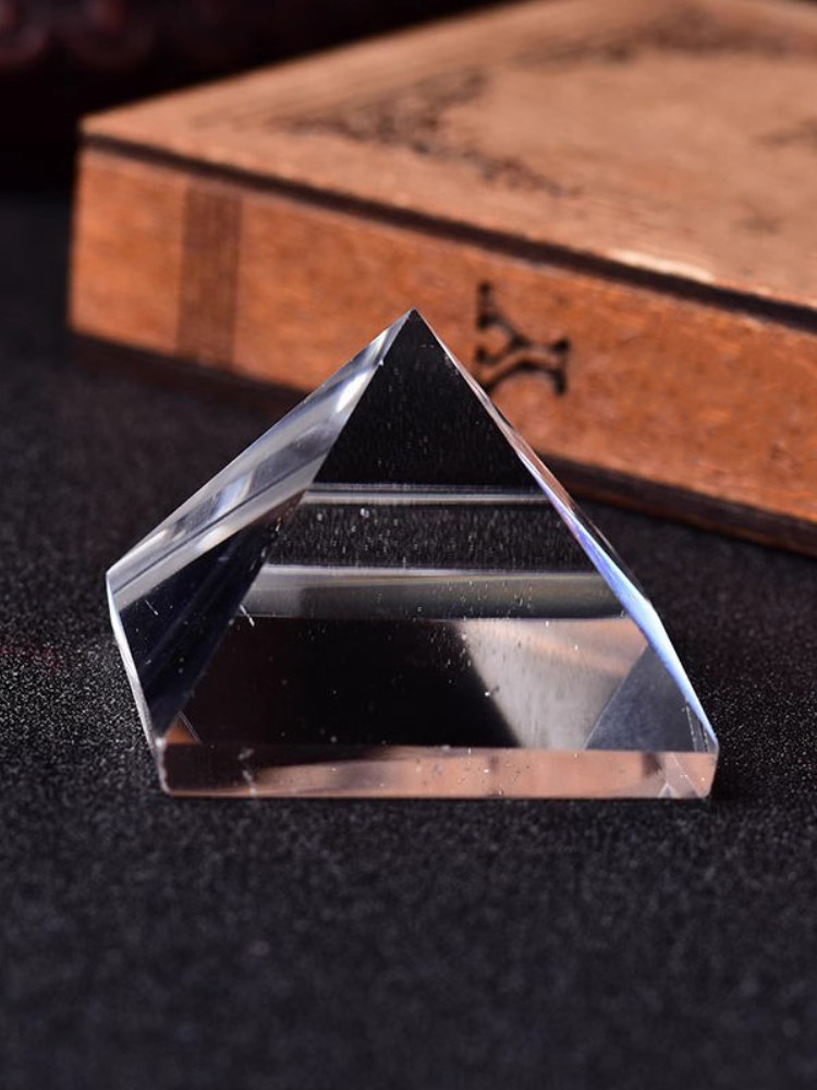 천연 화이트 크리스탈 피라미드 장식품 원석 칠성 배열 가정 거실 사무실 책상 가구