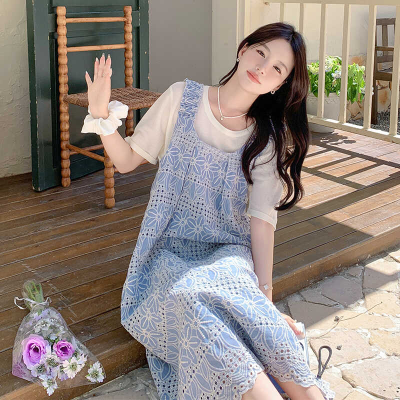 背带连衣裙新款夏装时尚蕾丝背带裙夏季303-Q6832-P125-K178,女装连衣裙,宁宁家