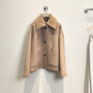 全羊毛呢绒双面外套短款 冬季 女冬季 IC之ICLE禾专同款 小个子 新款