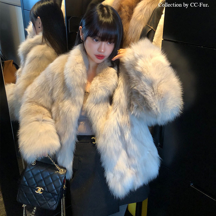 C&C皮草 “万年七代”新款毛毛年轻短款进口狐狸毛皮草外套女冬季,女装/女士精品,皮草,淘宝优惠券,粉丝福利购,淘宝优惠卷