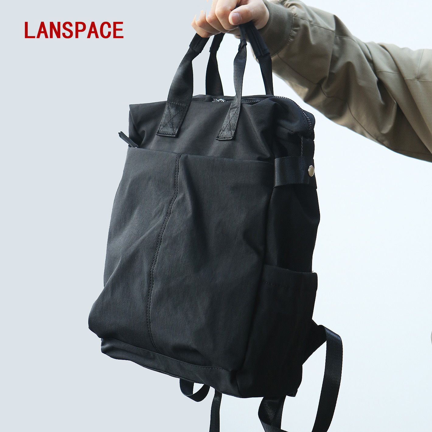 新款男士尼龙双肩包大容量背包