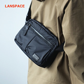 斜挎包多各层男士 LANSPACE三间蓝男式 尼龙单肩包机车包新款 包包
