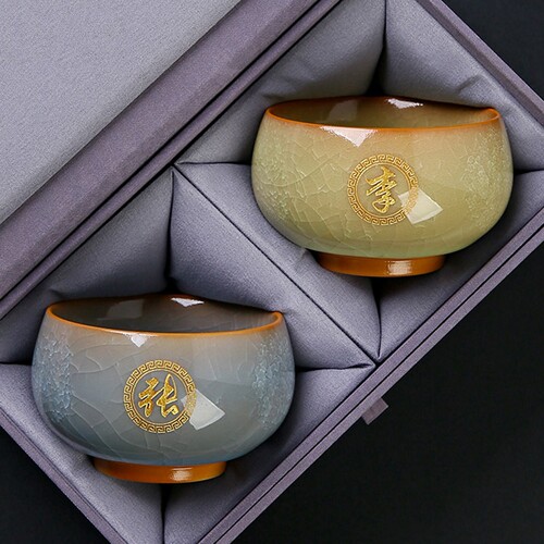 私人定制姓氏主人杯陶瓷茶杯茶盏