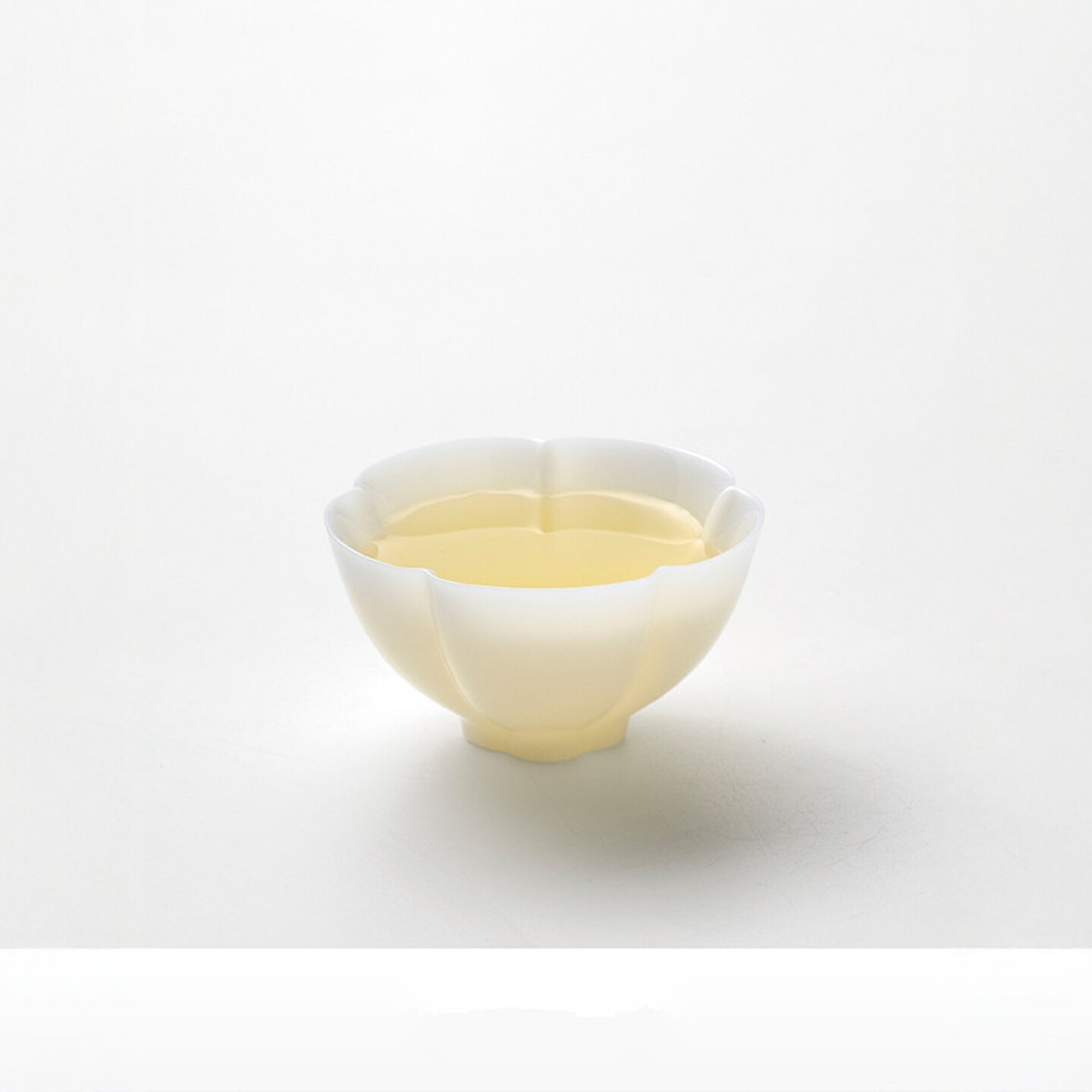 冰种璞玉玉瓷品茗杯陶瓷花口主人杯对杯功夫茶杯单杯套装礼盒送礼