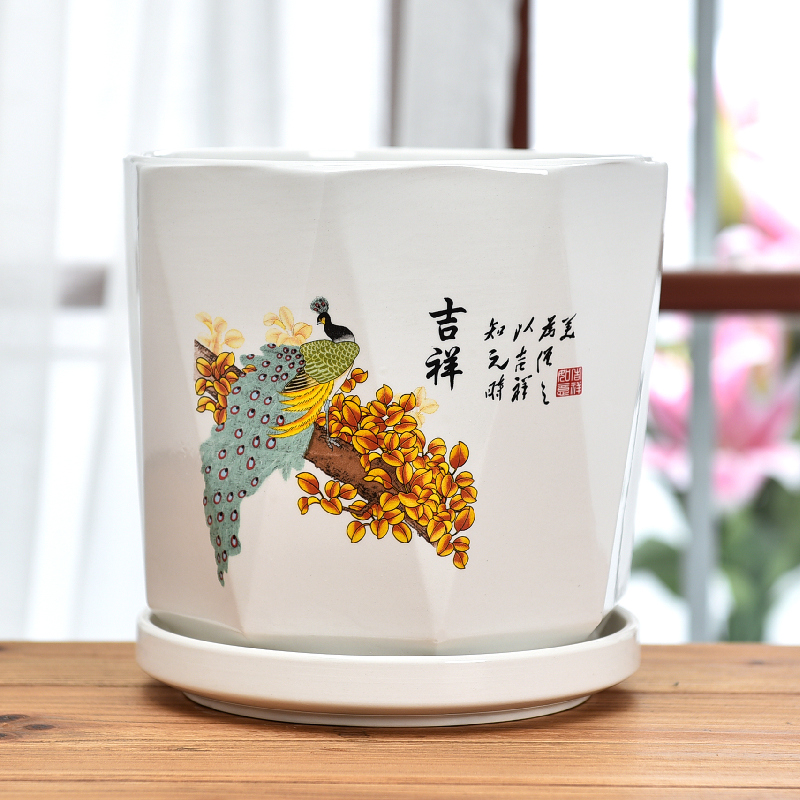 大口径多肉花盆陶瓷简约创意个性