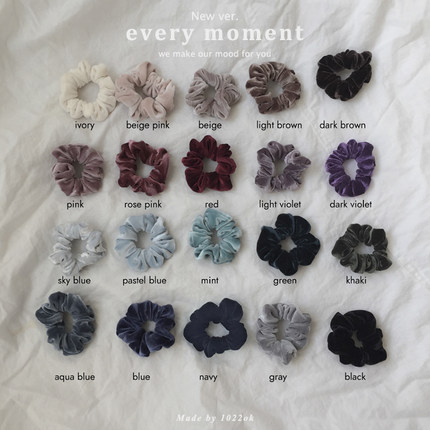 迷你天鹅绒小肠发圈韩国丝绒法式纯色毛绒皮筋丸子头绳少发量扎头