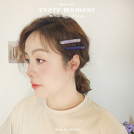 韩国进口简约一字夹刘海夹鸭嘴夹女短发纯色顶夹发卡夹子发饰头饰