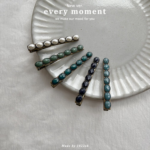 韩国黑色发夹一字夹侧边卡子